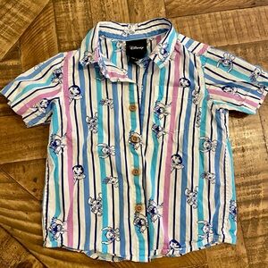 Disney Lilo and Stitch boys button up short sleeve top size 4T